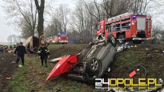 Tragiczny wypadek pod Nysą. Zderzyły się 4 pojazdy.