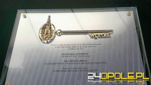 Miasto Opole nagrodzone Złotym Kluczem Wprost 