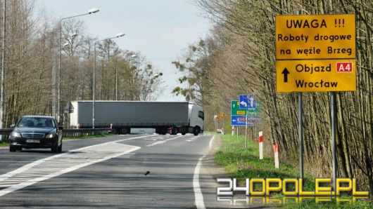 Trwa remont A4. Węzeł Brzeg zamknięty dla kierowców.