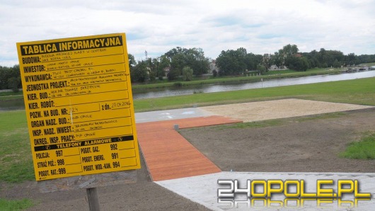 Miejska plaża nad Odrą gotowa, ale jeszcze nie otwarta