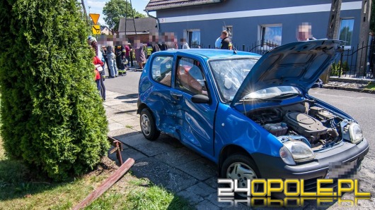 Fiat i audi zderzyły się w Kadłubie Turawskim