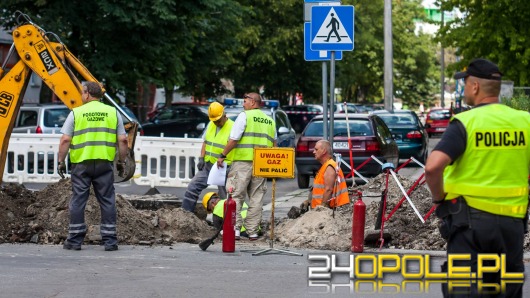 Robotnicy uszkodzili gazociąg na ul. Kościuszki