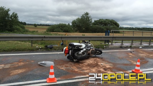 Policjant-motocyklista ranny w wypadku na obwodnicy