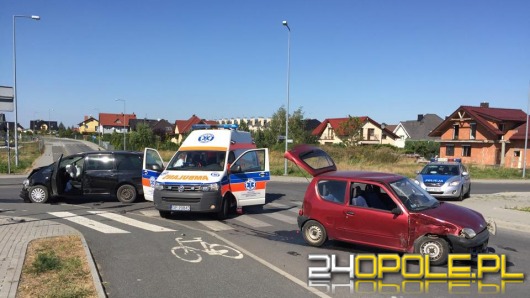 Zderzenie seata i fiata na Malince