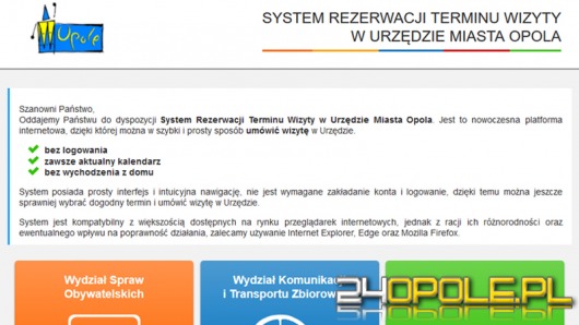 Umów się przez Internet na wizytę w Urzędzie Miasta Opola 