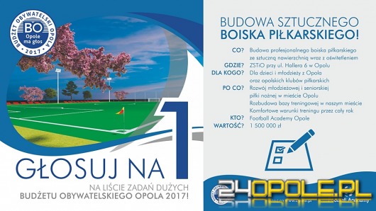 Głosuj na numer "1" w Budżecie Obywatelskim miasta Opola!