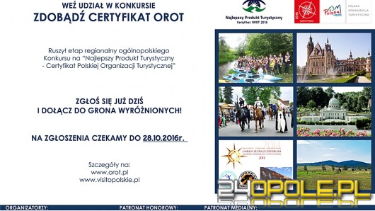 Trwają zgłoszenia do konkursu na Najlepszy Produkt Turystyczny Województwa Opolskiego 2016