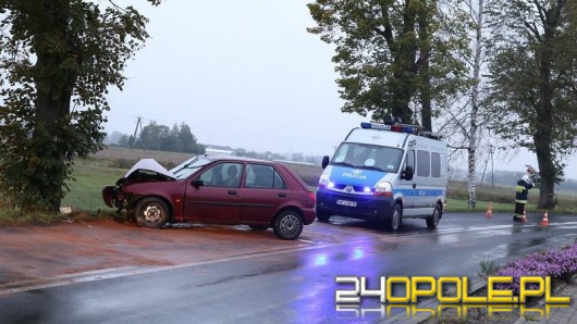 Ford uderzył w drzewo