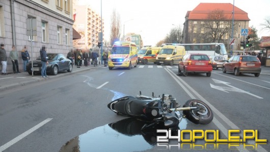 Motocyklista zginął w wypadku w centrum Opola, nie żyje także pasażerka [Nowe informacje]