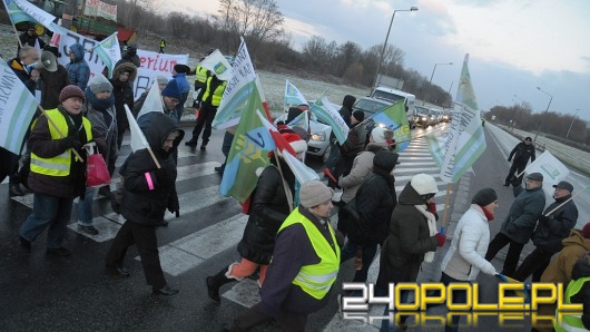 Duże Opole. 100 osób blokowało obwodnicę miasta.