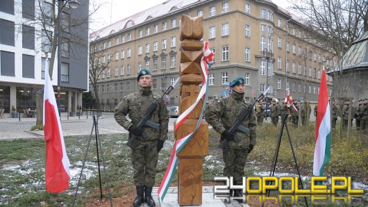 Nad Młynówką uroczyście odsłonięto polsko-węgierski obelisk