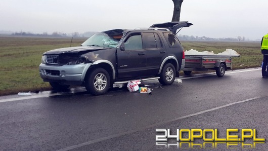 Tragiczny wypadek pod Brzegiem. Zginął pasażer forda.
