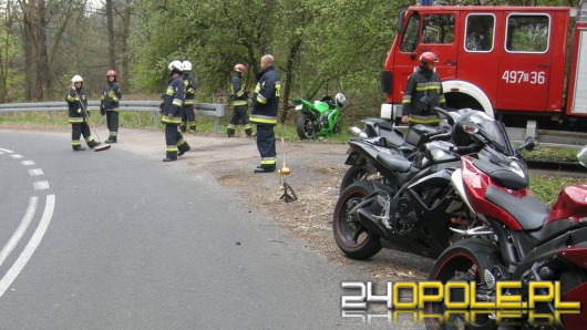 Motocyklista ranny w wypadku na Górze Św. Anny 