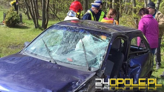 Wypadek pod Olesnem, w akcji śmigłowiec LPR