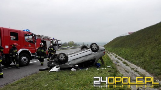 Dachowanie na autostradzie A4