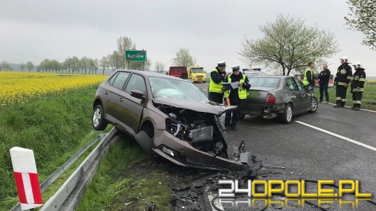 Wypadek podczas wyprzedzania pod Kuniowem