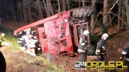 Kierowca kombajnu zginął w nocnym wypadku pod Jełową