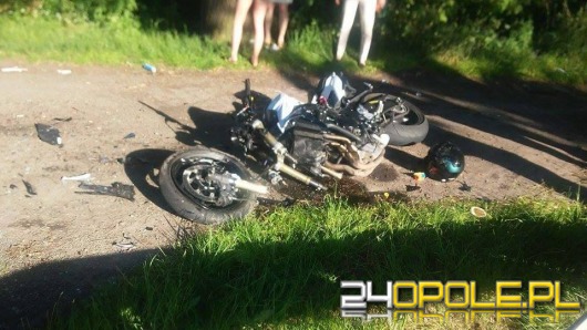 Tragiczny wypadek motocyklisty przed Dąbrową.