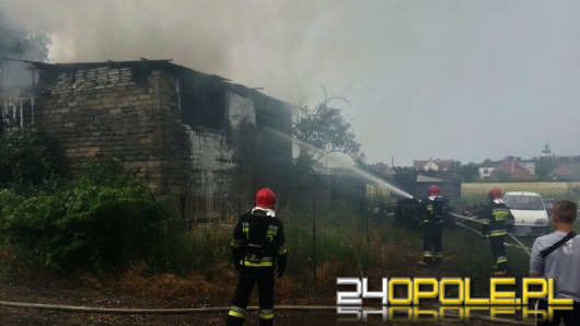 Pożar budynku gospodarczego w Opolu-Sławicach