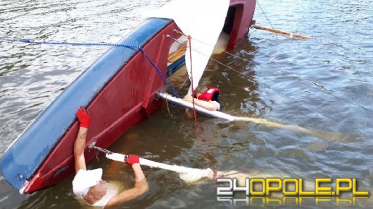 77-latek i nastolatka uratowani. Wpadli do wody na Jeziorze Turawskim