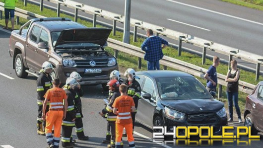  Zderzenie 6 samochodów na autostradzie A4