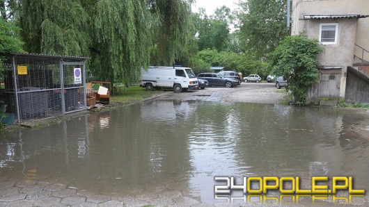 Śmierdząca kałuża zalega na podwórku przy Placu Kopernika