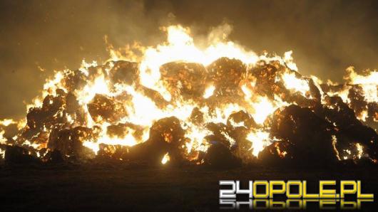 Wielki pożar słomy w Opolu. Strażacy wciąż w akcji