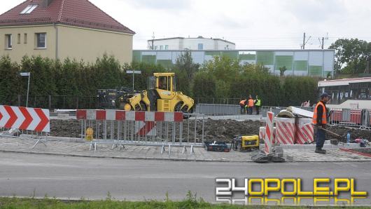 Opóźnienie przy budowie ronda na Chabrach