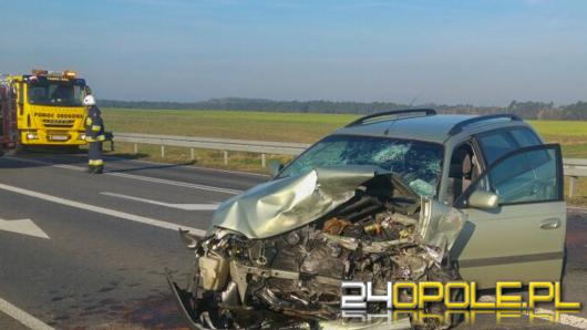 Wypadek Ligota Dolna. Kierowca z dwuletnim dzieckiem trafili do szpitala