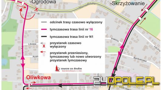 Remont drogi w Żerkowicach, z trasy MZK  linii nr 16 wypadło 7 przystanków