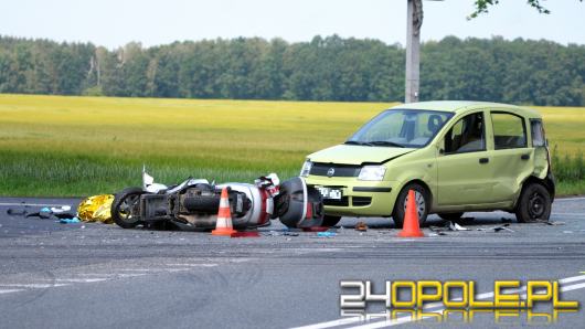 Śmigłowiec LPR wysłany do motorowerzysty rannego w wypadku