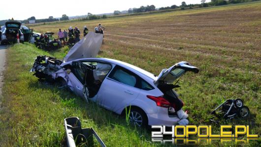 Zderzenie 3 pojazdów na obwodnicy Opola, 8 osób poszkodowanych