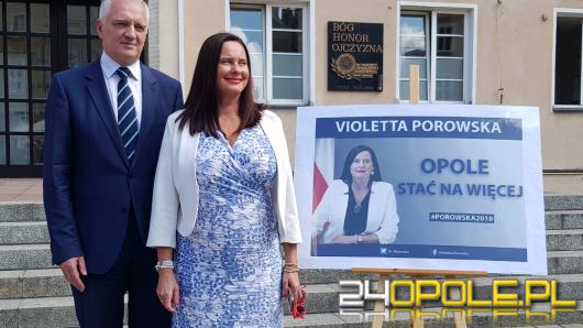 Wicepremier Jarosław Gowin poparł kandydaturę Violetty Porowskiej na prezydenta miasta