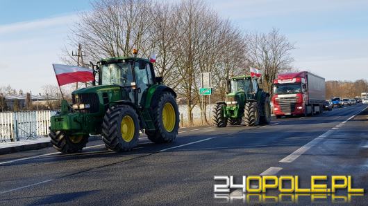 Rolnicy w kolumnie 32 traktorów blokowali krajową 94 