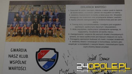 Gwardia Opole to coś więcej niż klub. Zawodnicy podpisali "Deklarację Wartości"