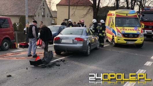 Zderzenie kilku aut na ulicy Strzeleckiej w Opolu