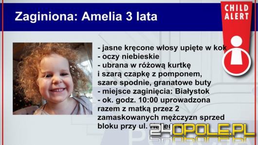 Cała Polska szuka 3-letniej Amelki i jej mamy. Został uruchomiony Child Alert