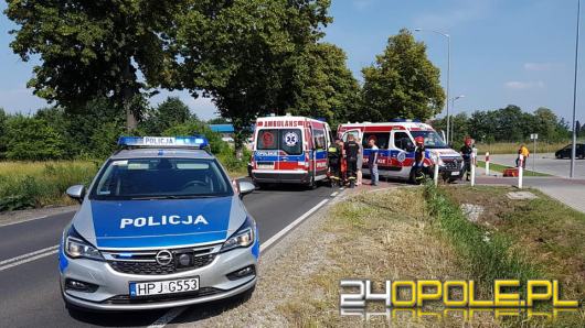 Utrudnienia na ul. Oleśnickiej w Namysłowie po zderzeniu dwóch samochodów osobowych