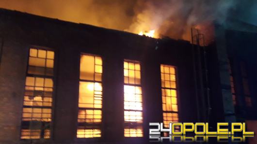 Pożar w hucie w Ozimku, strażacy walczyli z ogniem kilka godzin