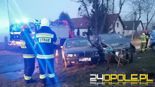 Zderzenie samochodów w Magnuszowicach