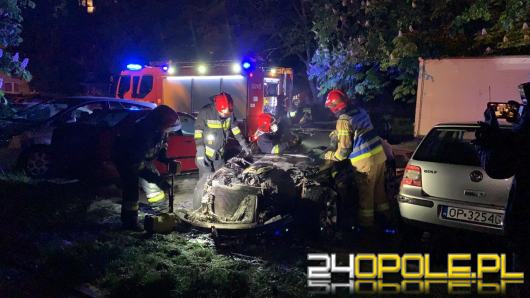 BMW spłonęło na parkingu przy ulicy Dambonia