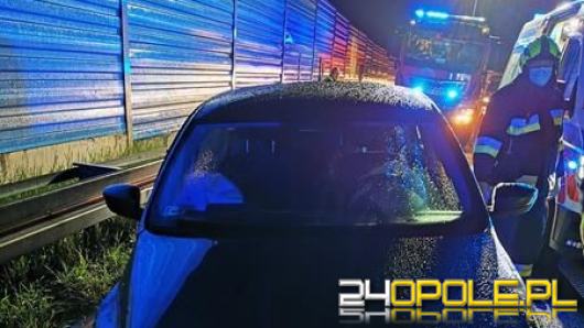 Zderzenie osobówki z ciężarówką na krapkowickim odcinku A4