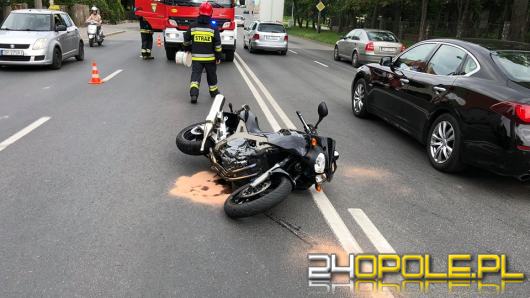 Wypadek motocyklisty na Ozimskiej w Opolu