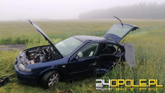 Niebezpieczny poranek na drogach. Zderzenie pojazdów w powiecie strzeleckim
