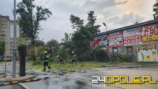 Burze, deszcz i silny wiatr nad Opolszczyzną. Strażacy co chwilę wyjeżdżają do zdarzeń