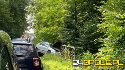 Wypadek na trasie Kup-Namysłów. Odnaleziona kilka godzin po wypadku kobieta była pijana