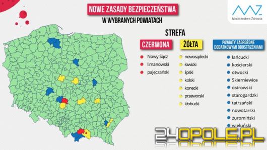 Ministerstwo Zdrowia ogłosiło nową listę żółtych i czerwonych stref. Opolskie bezpieczne!