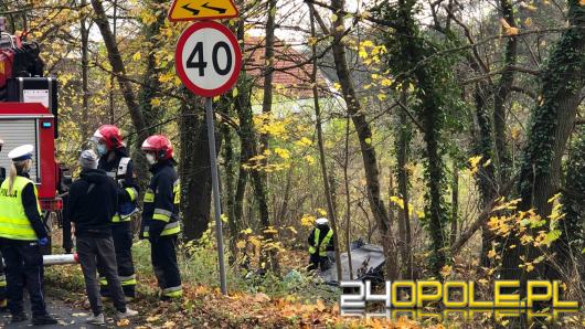 Śmiertelny wypadek na trasie Turawa-Rzędów. Nie żyje kierowca osobówki