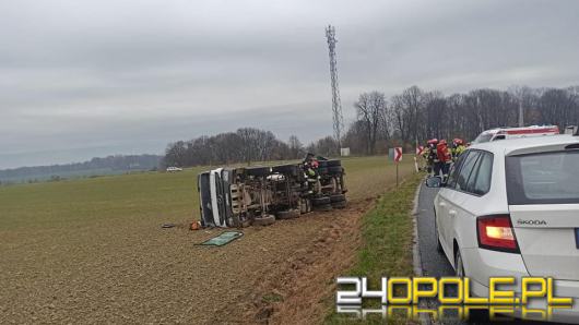 Zderzenie dwóch samochodów ciężarowych w Olszowej