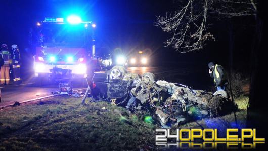 W wypadku w Gwoździcach zginął 22-letni kierowca mercedesa i jego 20-letnia pasażerka